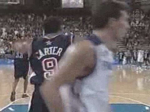 Vince Carter Dunks Over 7'2 Guy Olympics