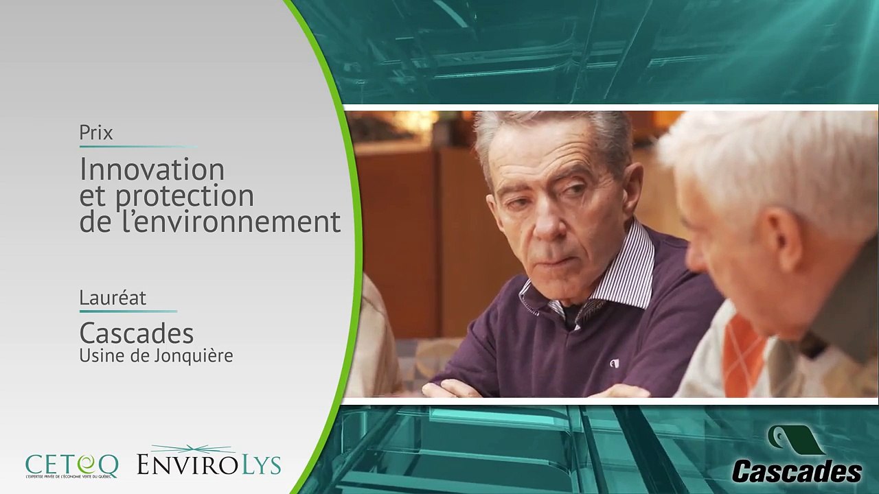 Cascades, usine de Jonquière, lauréat du prix Innovation et protection de l'environnement