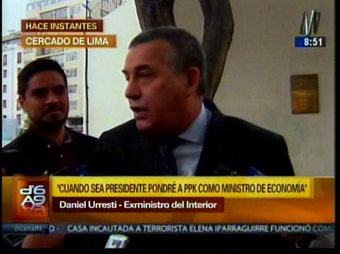 Daniel Urresti: Si gano las elecciones, tendré en cuenta a PPK