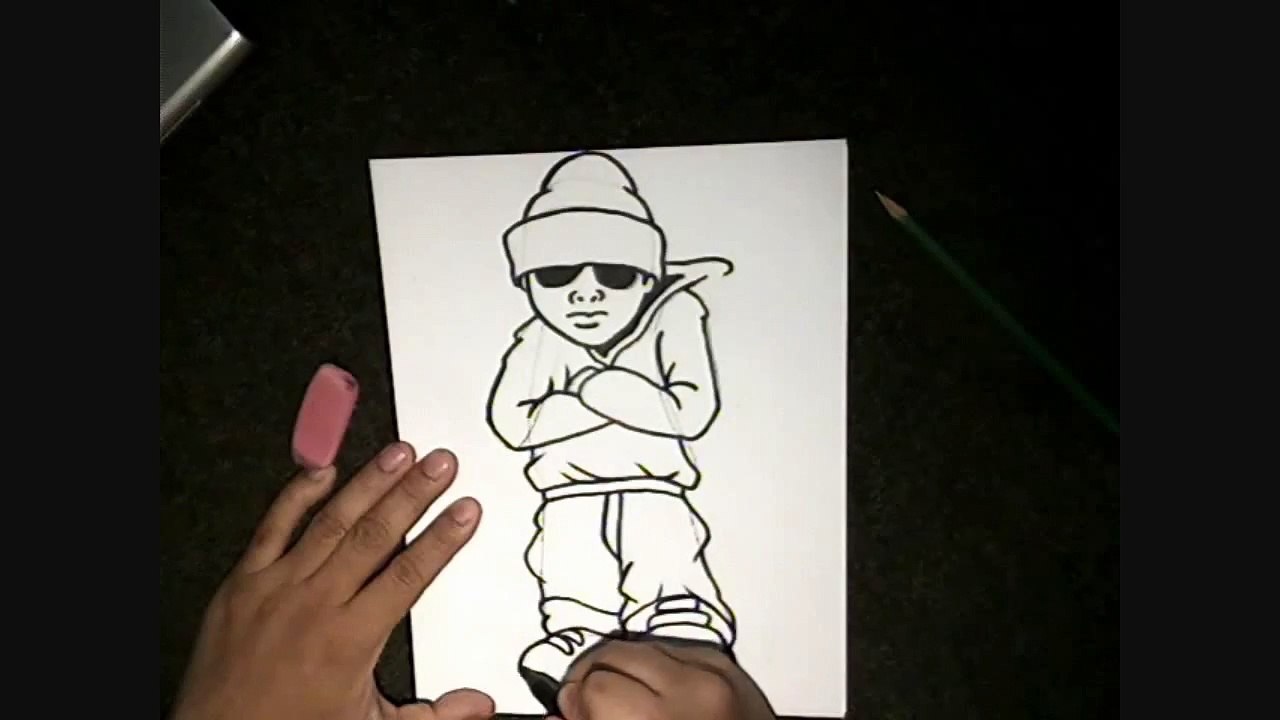 step by step...How to draw a graffiti Character by wizard
