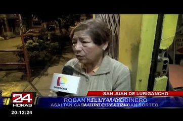 SJL: asaltan violentamente una casa y roban ‘junta’ de dinero