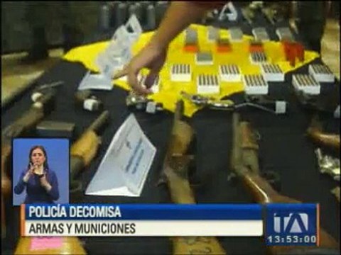 Policía y Ejército decomisan armas y municiones