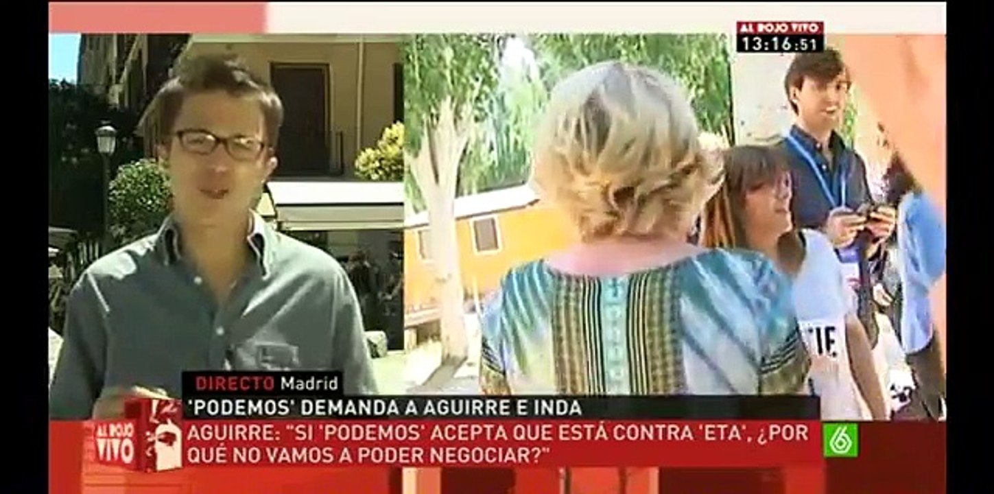 Podemos demanda a: Esperanza Aguirre, Eduardo Inda, y Alfonso Rojo