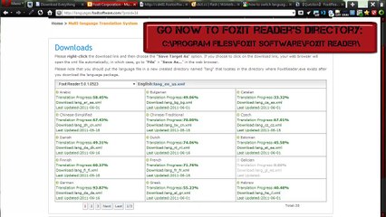 How to change Language Foxit Reader [5.x]