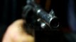 Revolver Shoots - Macro Lens And Slow Motion For 2.5 Times. Stock Footage Video 1488241 - Shutterstock