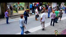 1st Ever Belize Flash Mob in Belize ;Shakes Up Ancient Mayan Street Scene-HD