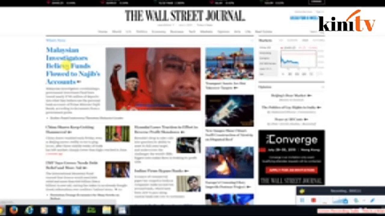 WSJ: Dakwaan kaitan ditemui antara 1MDB dan akaun bank PM