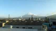 Mount Fuji from the Shinkansen bullet train Japan