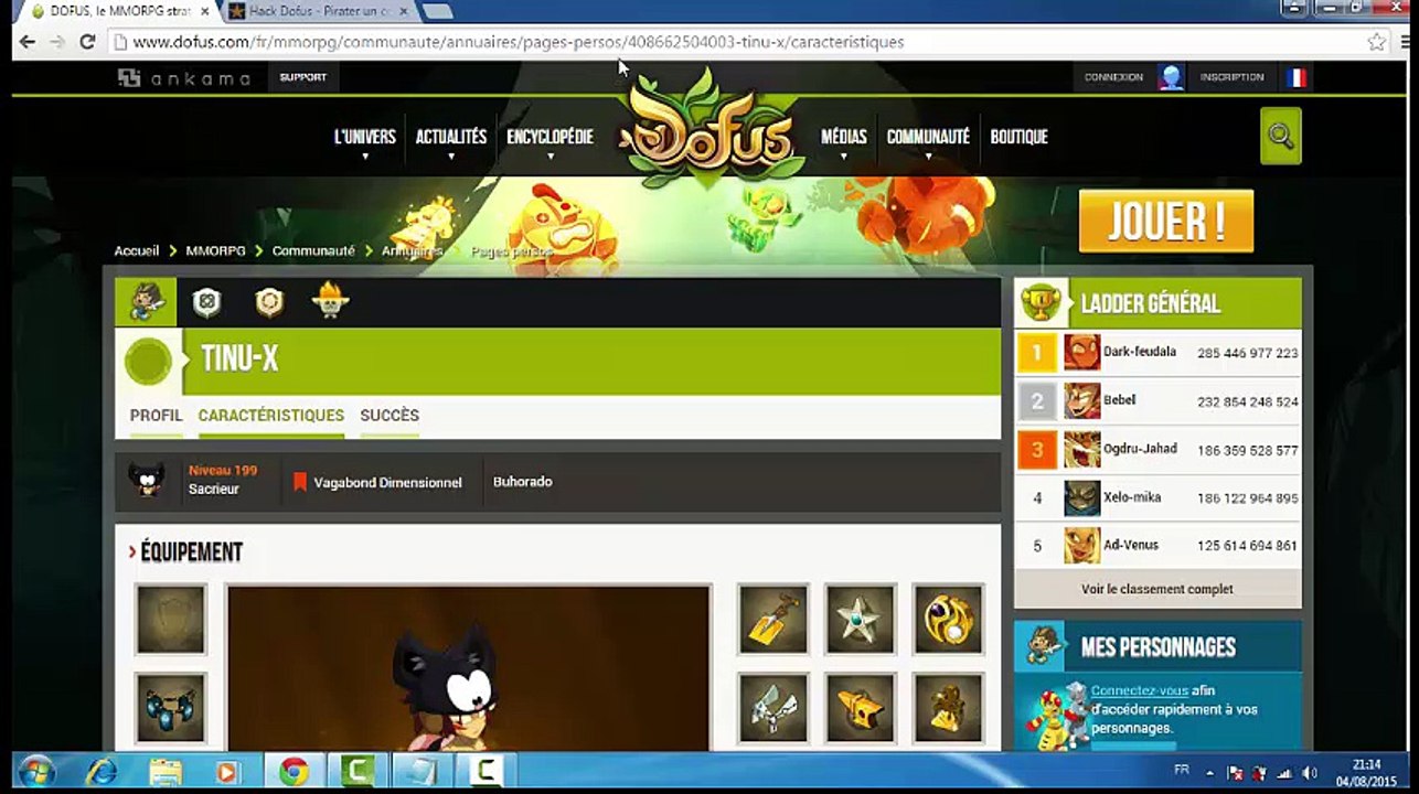 Hacker un Compte Dofus SANS LOGICIEL MàJ SYSTEM (04/08/2015)  !