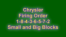 Firing order of Chrysler (Mopar) V8 engines!