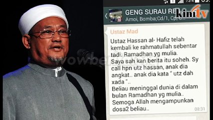 Ustaz Hassan Mahmud nafi berita kematiannya