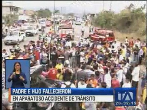Padre e hijo fallecieron en accidente de tránsito en Guayaquil