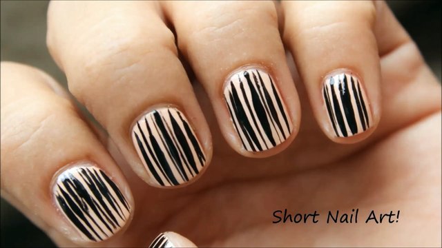 Short Nails Tutorial | Nail Art Design For Very Short Nails