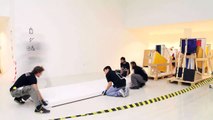 Time-lapse installation of Dia Azzawi sculpture in Mathaf: Arab Museum of Modern Art