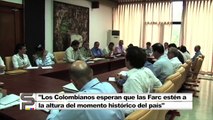 “Los colombianos esperan que las Farc estén a la altura del momento histórico del país”