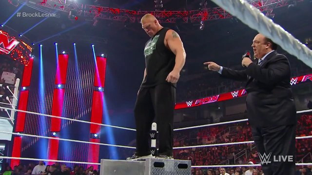 Brock Lesnar and Paul Heyman send a message to The Undertaker- Raw, Aug. 3, 2015 -