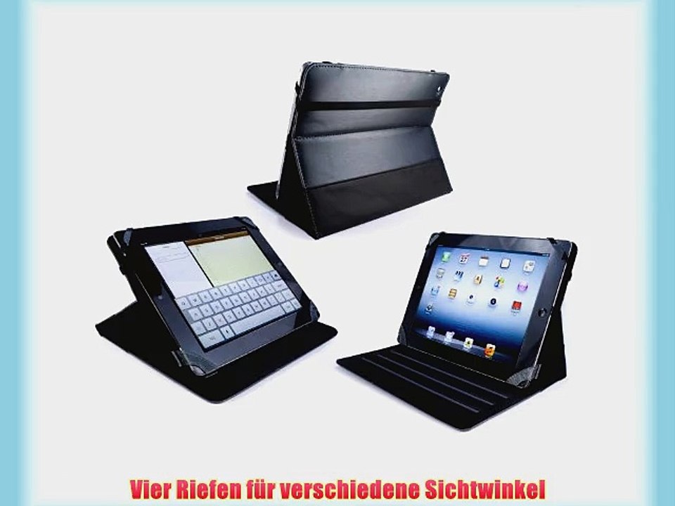 Tuff-Luv Slim Stand Ledertasche f?r Apple iPad 2 / 3 (Retina) - Graphit grau