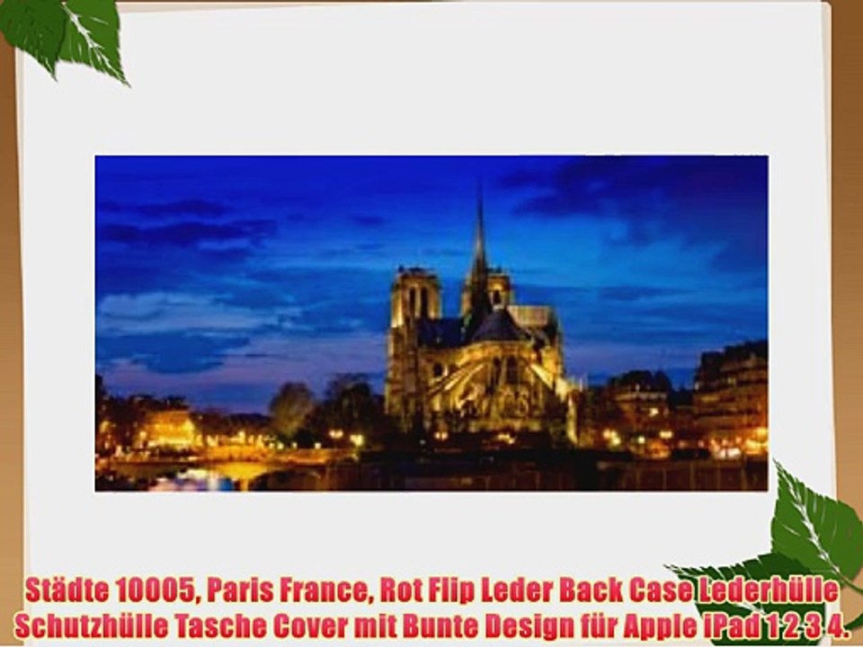 St?dte 10005 Paris France Rot Flip Leder Back Case Lederh?lle Schutzh?lle Tasche Cover mit