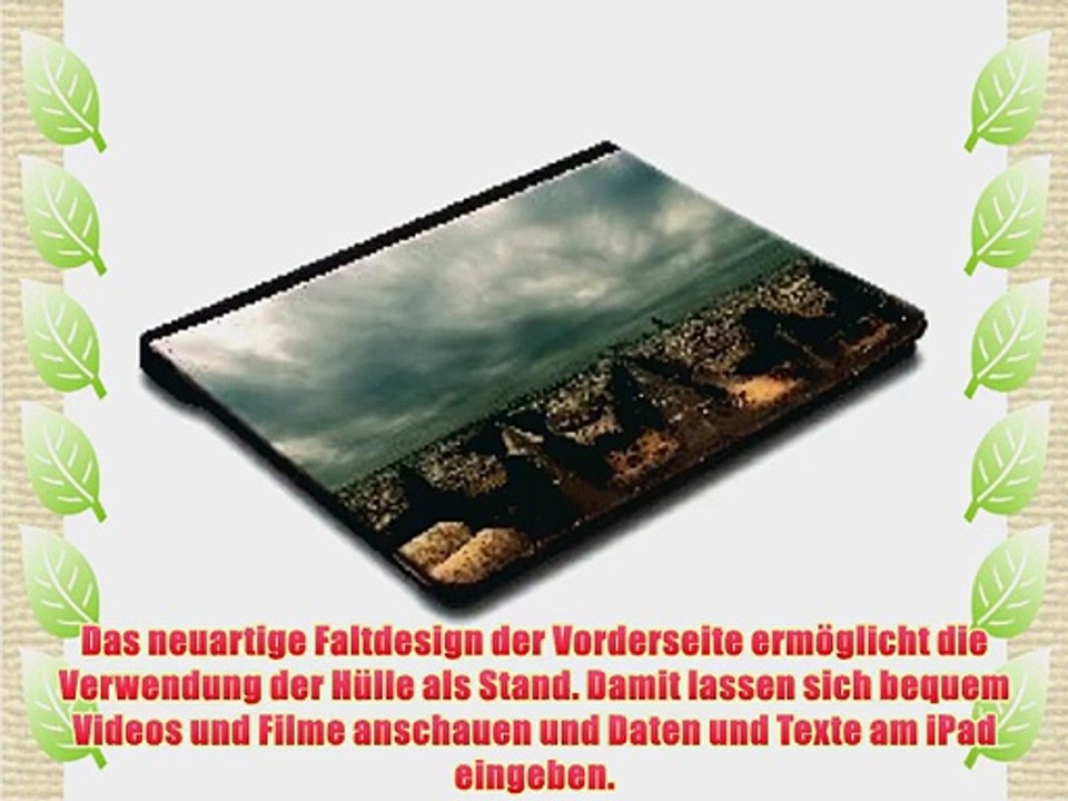 St?dte 10008 Schwarz iPad 4 3 2 Smart Back Case Leder Tasche Shutzh?lle H?lle - 360 Grad Rotierend