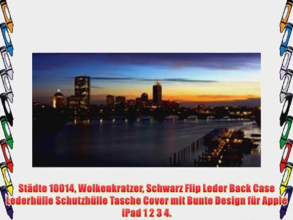 St?dte 10014 Wolkenkratzer Schwarz Flip Leder Back Case Lederh?lle Schutzh?lle Tasche Cover