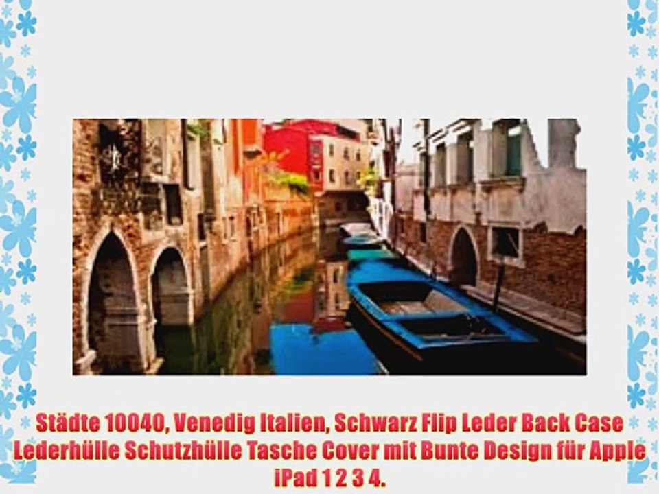 St?dte 10040 Venedig Italien Schwarz Flip Leder Back Case Lederh?lle Schutzh?lle Tasche Cover