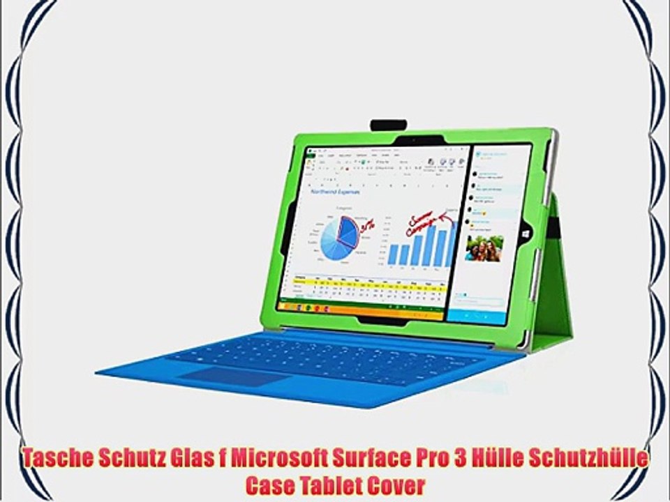 Tasche Schutz Glas f Microsoft Surface Pro 3 H?lle Schutzh?lle Case Tablet Cover