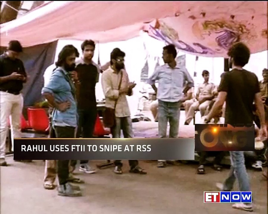 Rahul Gandhi Sides With FTII Students, Says RSS Promotes 'Mediocrity'