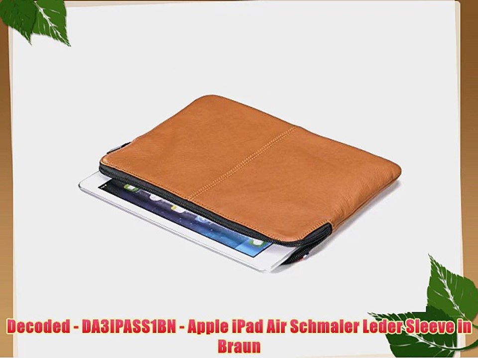 Decoded - DA3IPASS1BN - Apple iPad Air Schmaler Leder Sleeve in Braun