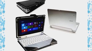 MiTAB schwarzes bycast Leder Book Style Case mit St?nder f?r das Acer Iconia W5 Windows 8 Tablet