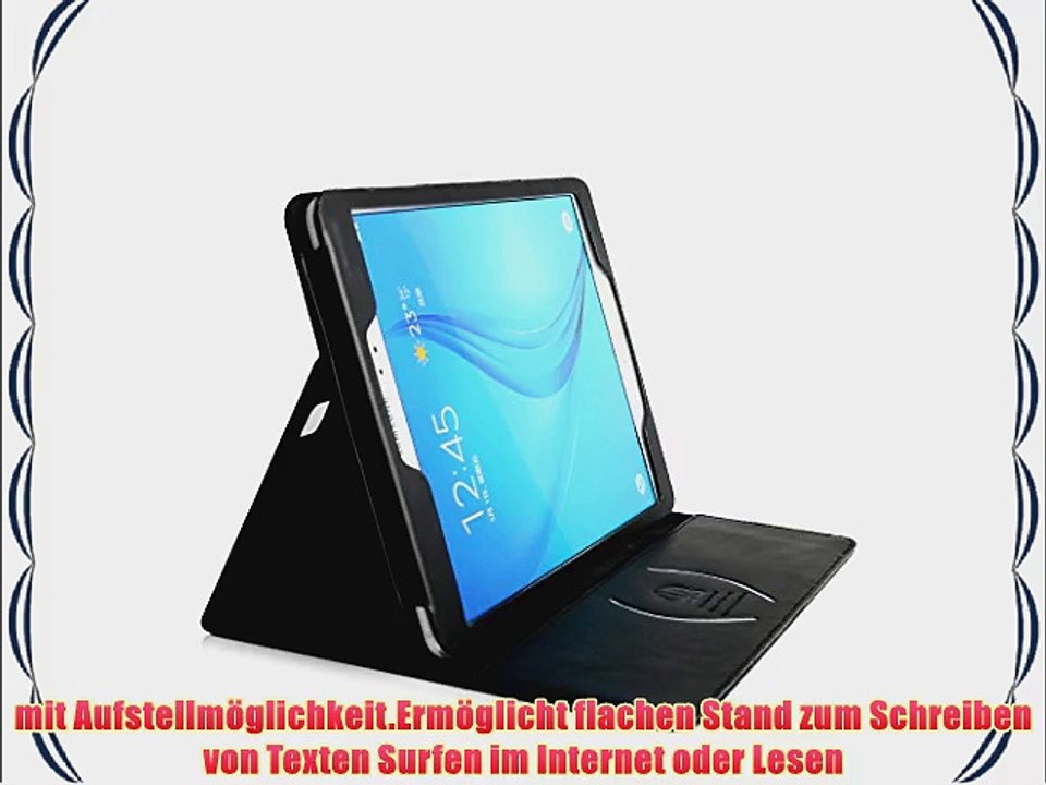 BORIYUAN Echt Ledertasche Case Schutz H?lle Ultra Slim Cover f?r Samsung Galaxy Tab A 9.7 T550N/T555N