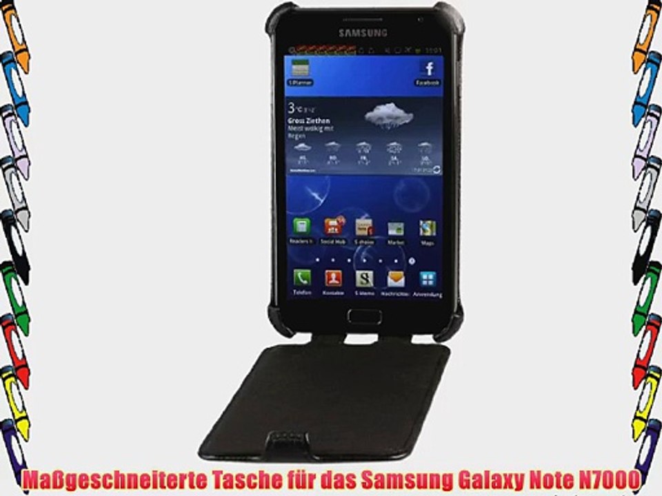 Stilgut SlimCase exklusive Tasche f?r Samsung Galaxy Note N7000 in Schwarz