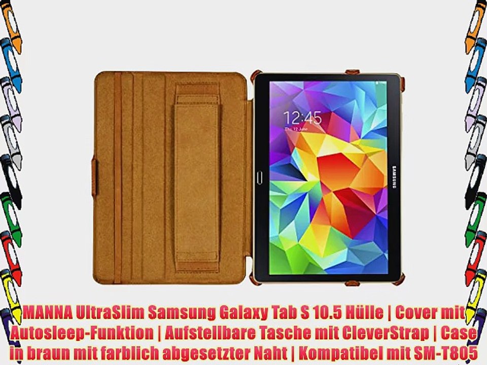 MANNA UltraSlim Samsung Galaxy Tab S 10.5 H?lle | Cover mit Autosleep-Funktion | Aufstellbare