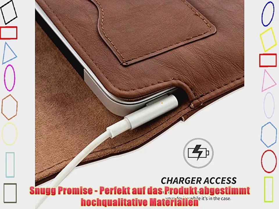 Snugg Macbook Air 11 Tasche (Braun) - Leder H?lle mit lebenslanger Garantie f?r MacBook Air