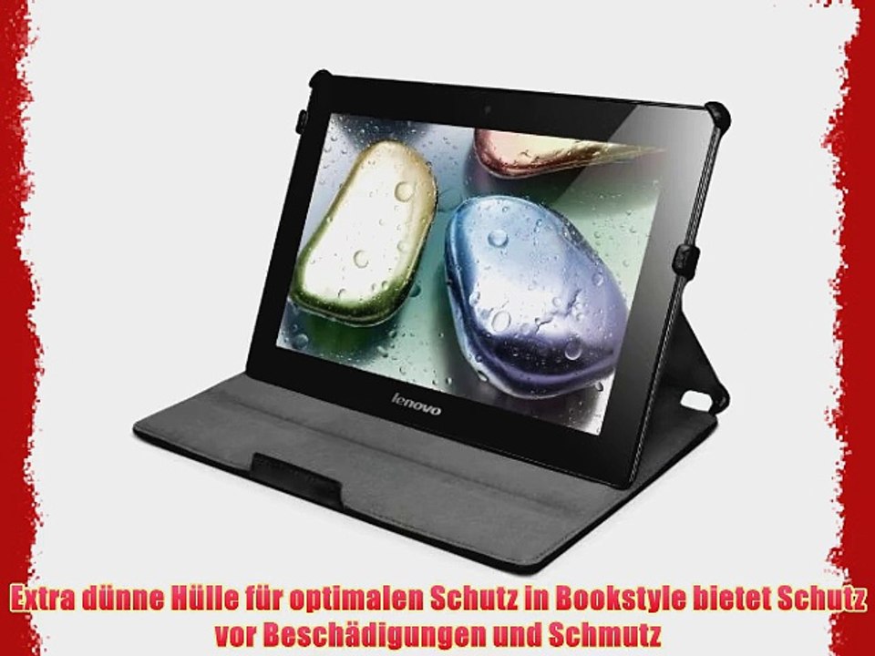 Leder-Imitat Tasche f. Lenovo Vodafone Smart Tab 3 101 Zoll Tablet Schutz H?lle Schutztasche