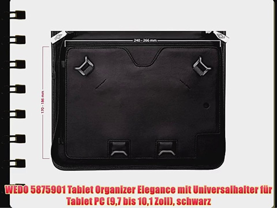 WEDO 5875901 Tablet Organizer Elegance mit Universalhalter f?r Tablet PC (97 bis 101 Zoll)