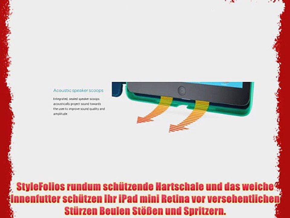 Speck StyleFolio Tablet Case Cover Schutzh?lle mit eingebautem Stand f?r iPad Mini und iPad
