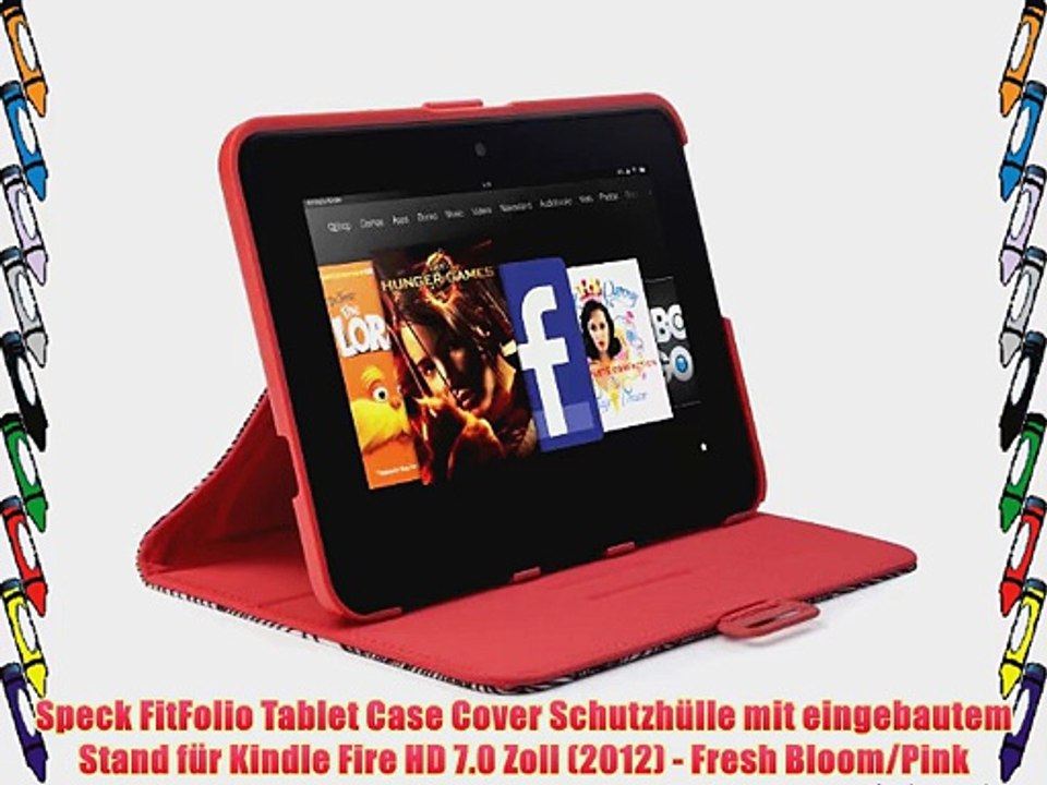 Speck FitFolio Tablet Case Cover Schutzh?lle mit eingebautem Stand f?r Kindle Fire HD 7.0 Zoll