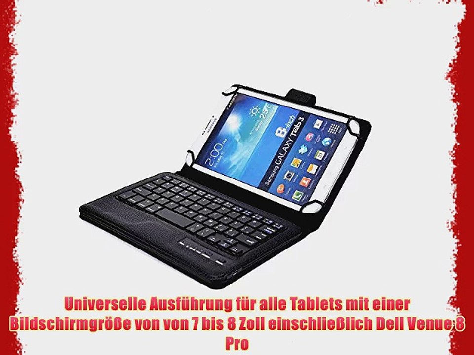 Cooper Cases(TM) Infinite Executive Universal Folio-Tastatur f?r Dell Venue 8 Pro in Schwarz