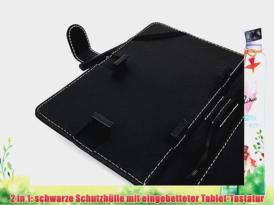 F?r 8 Medion LifeTab S8312 (MD 98989) Tablet: Schutzh?lle in Schwarz mit deutscher QWERTZ-Tastatur
