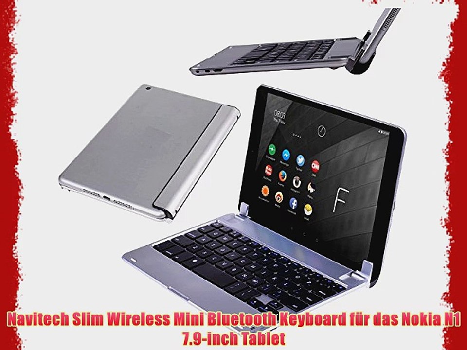 Navitech Slim Wireless Mini Bluetooth Keyboard f?r das Nokia N1 7.9-inch Tablet