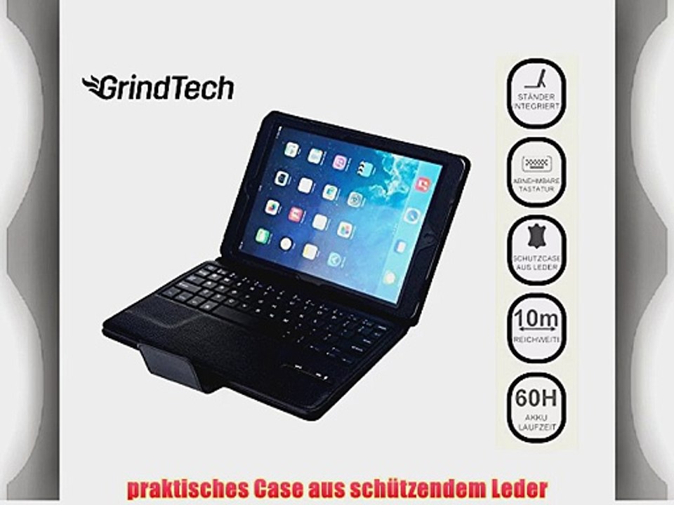 iPad Air 2 GrindTech? bluetooth Keyboardcase Keyboard Schutzh?lle Tastatur St?nder