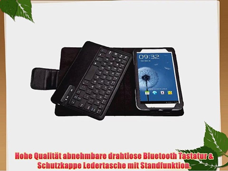 Invero? Leder Bluetooth-Tastatur H?lle Etui mit Standfunktion f?r Samsung Galaxy Tab 3 7.0