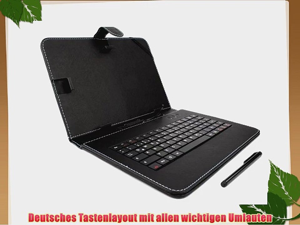 Hochwertige 2-in-1 H?lle mit integrierter Micro USB Tastatur f?r Odys Leos Quad Tablet PC