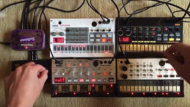 KORG Volca Bass, Beats, Keys, Sample & Monotron | TECHNO Jam #02