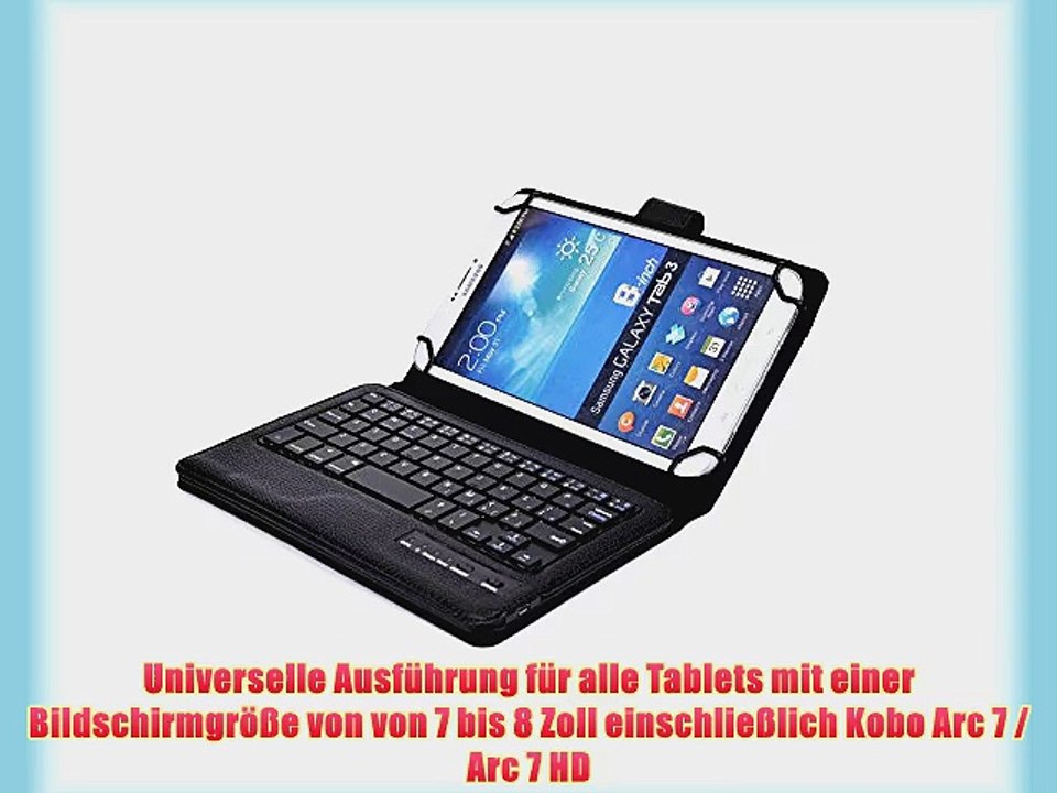 Cooper Cases(TM) Infinite Executive Universal Folio-Tastatur f?r Kobo Arc 7 / Arc 7 HD in Schwarz