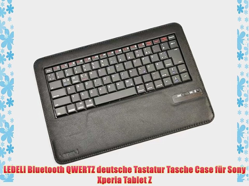LEDELI Bluetooth QWERTZ deutsche Tastatur Tasche Case f?r Sony Xperia Tablet Z