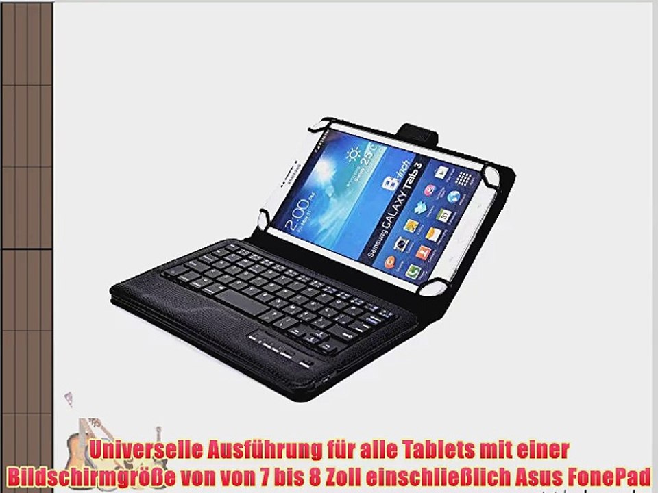 Cooper Cases(TM) Infinite Executive Universal Folio-Tastatur f?r Asus FonePad in Schwarz (Lederh?lle