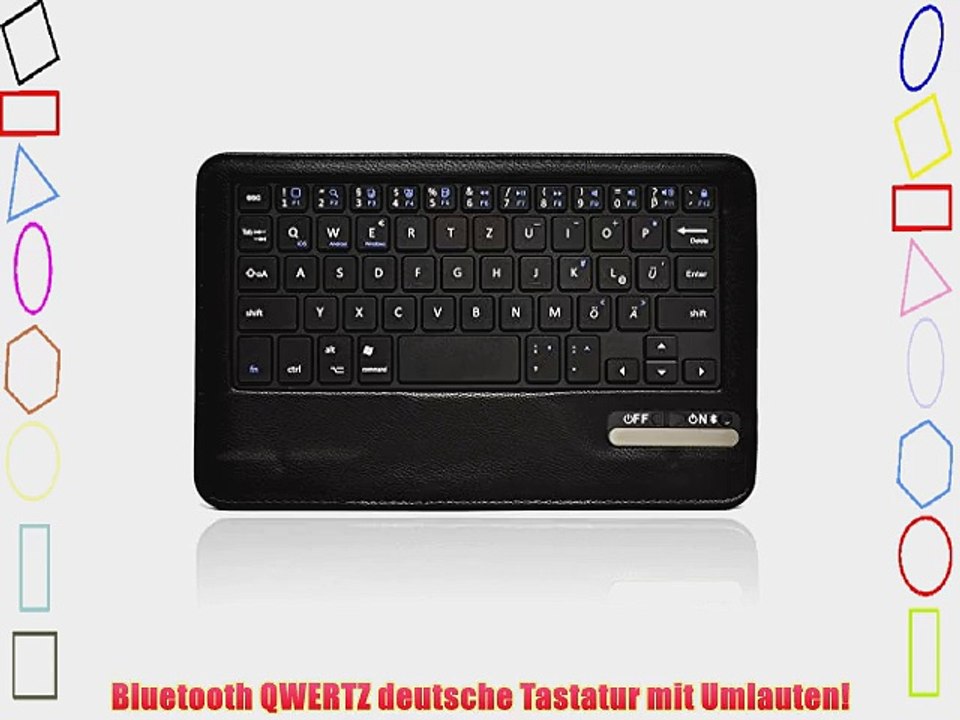 Ledeli Bluetooth QWERTZ deutsche Tastatur Schutzh?lle f?r ASUS MeMO Pad 8