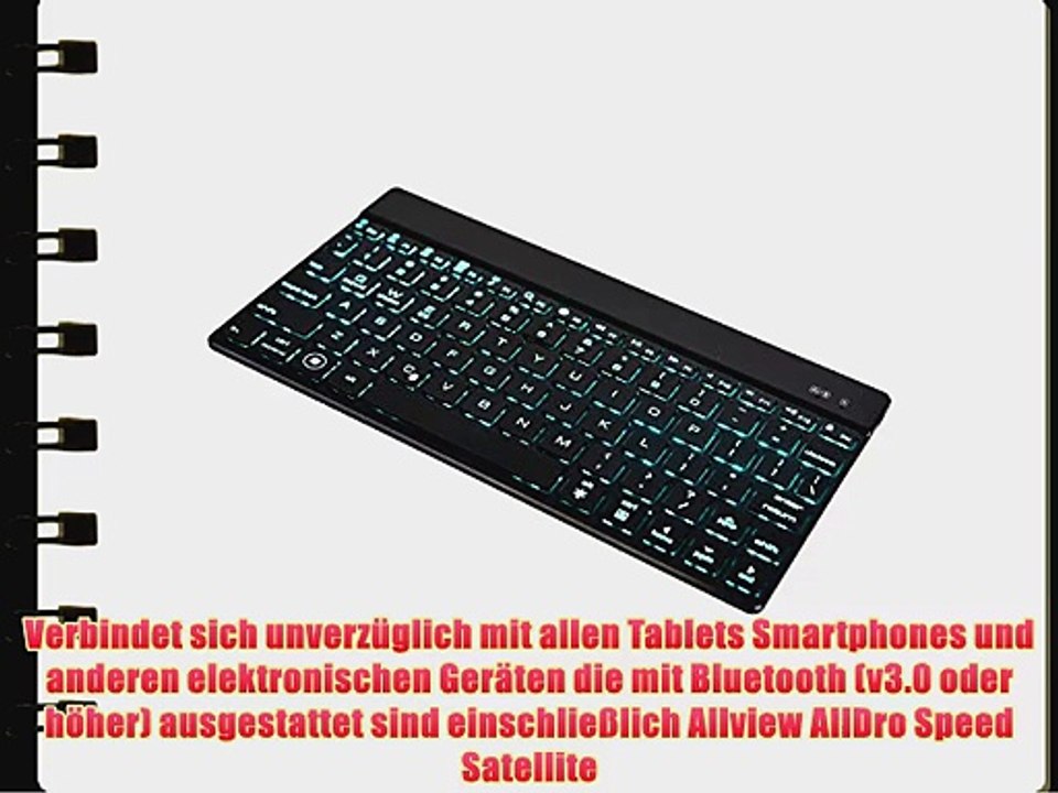 Cooper Cases (TM) Aurora Allview AllDro Speed Satellite / White Bluetooth Funktastatur in Schwarz