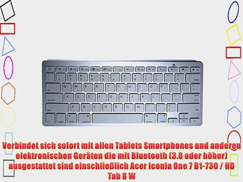 Cooper Cases(TM) B1 universelle Bluetooth Funktastatur f?r Acer Iconia One 7 B1-730 / HD Tab